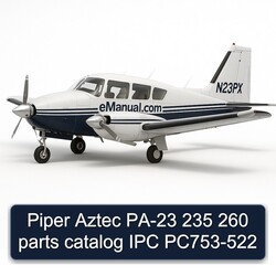 Piper Aztec PA-23 235 260 IPC PC753-522 Parts Catalog PDF