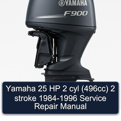 1984-1996 Yamaha 25 HP 2 Cyl (496CC) Stroke Service Repair Workshop Manual PDF