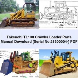 Takeuchi TL130 Crawler Loader Parts (serial No.21300004-) Catalog PDF