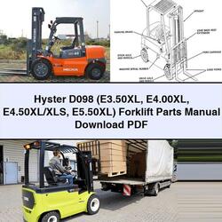 Hyster D098 (e3.50xl E4.00xl E4.50xl/xls E5.50xl) Forklift E3.50XL E5.50XL Parts Catalog PDF