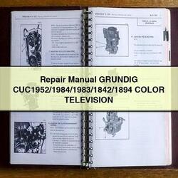1983-1984 Grundig Cuc1952/ / /1842/1894 Color Television Service Repair Workshop Manual PDF