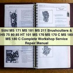 Stihl MS 171, 181, 211 Brushcutters HS 75, 80, 85, HT 101, 170, 170 C, 180, 180 C Service Repair Workshop Manual PDF