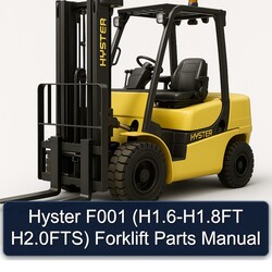 Hyster F001 (h1.6-h1.8ft H2.0fts) Forklift H1.6 H2.0FTS Parts Catalog PDF