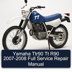 2007-2008 Yamaha TTR Models TTR90 Tt R90 Service Repair Workshop Manual PDF
