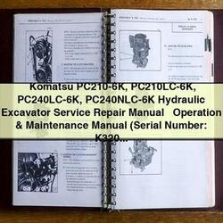 Komatsu Pc210-6k, Pc240lc-6k Hydraulic Excavator Operation Service Repair Workshop Manual PDF