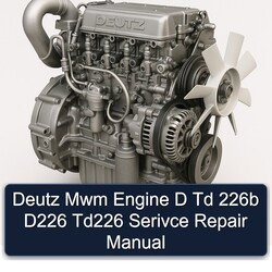 Deutz TD Series Mwm Engine D 226B D226 TD226 Serivce Service Repair Workshop Manual PDF