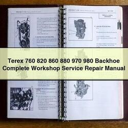 Terex 760 820 860 880 970 980 Backhoe Service Repair Workshop Manual PDF