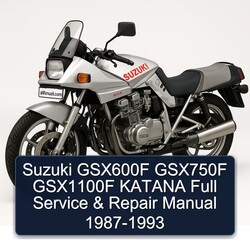 1987-1993 Suzuki Katana Models GSX600F GSX750F GSX1100F Service Repair Workshop Manual PDF