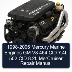1998-2006 Mercury Marine Engines GM V8 454 CID 7.4l 502 8.2l Mercruiser Service Repair Workshop Manual PDF