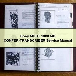Sony Mdct 1000 MD Confer-transcriber Service Repair Workshop Manual PDF