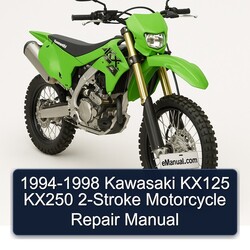 1994-1998 Kawasaki KX Series KX125 KX250 2-stroke Motorcycle Service Repair Workshop Manual PDF