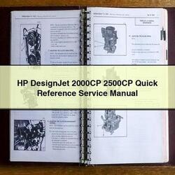 HP Designjet 2000CP 2500CP Quick Reference Service Repair Workshop Manual PDF