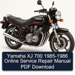 1985-1986 Yamaha XJ Models 700 - Online Service Repair Workshop Manual PDF