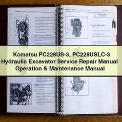 Komatsu Pc228us-3 Pc228uslc-3 Hydraulic Excavator Operation Service Repair Workshop Manual PDF