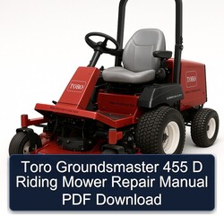 Toro Groundsmaster 455 D Riding Mower Service Repair Workshop Manual PDF