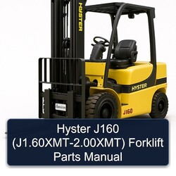 Hyster J160 (j1.60xmt-2.00xmt) Forklift J1.60XMT 2.00XMT Parts Catalog PDF
