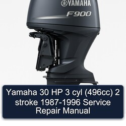 1987-1996 Yamaha 30 HP 3 Cyl (496CC) 2 Stroke Service Repair Workshop Manual PDF