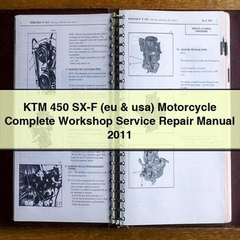 2011 KTM 450 SX-F (eu Usa) Motorcycle Service Repair Workshop Manual PDF