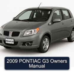 2009 Pontiac G3 Owners Owner's Manual PDF