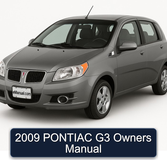 2009 Pontiac G3 Owners Owner's Manual PDF
