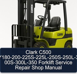 Clark C500 Y180-200-225s-225l-250s-250l-3 00s-300l-350 Forklift Shop Service Repair Workshop Manual PDF