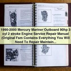 1990-2000 Mercury Mariner Outboard 90HP 3 Cyl 2 Stroke Engine (original Fsm Perfect Diy) Service Repair Workshop Manual PDF