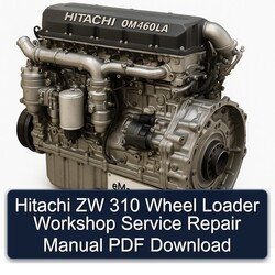 Hitachi ZW 310 Wheel Loader Service Repair Workshop Manual PDF