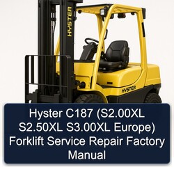 Hyster C187 (s2.00xl S2.50xl S3.00xl Europe) Forklift Service Repair Workshop Manual PDF