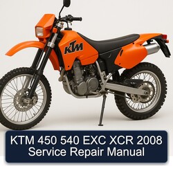 2008 KTM 450 540 EXC XCR Service Repair Workshop Manual PDF