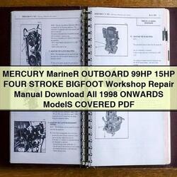 1998 Mercury Mariner Outboard 99HP 15HP Four Stroke Bigfoot All Onwards Models Covered Service Repair Workshop Manual PDF