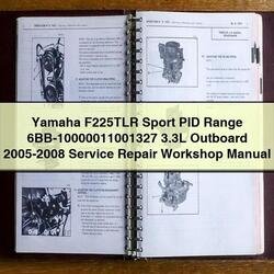 2005-2008 Yamaha F225TLR Sport PID Range 6bb-10000011001327 3.3l Outboard Service Repair Workshop Manual PDF