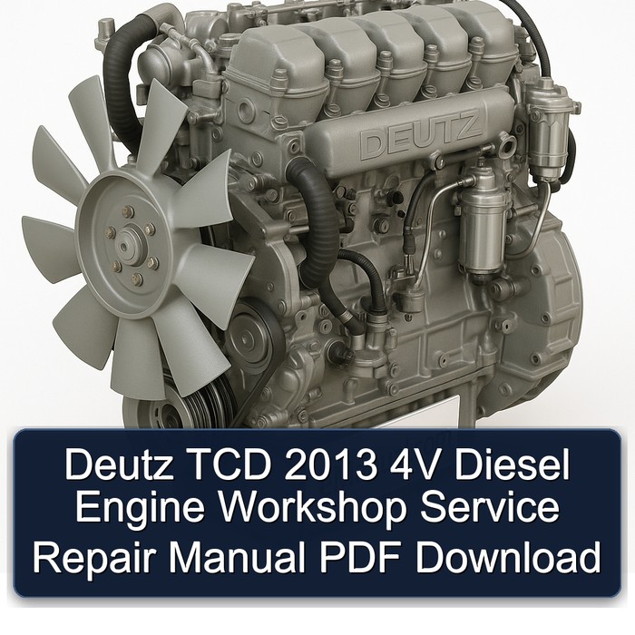 2013 Deutz TCD 4V Diesel Engine Service Repair Workshop Manual PDF