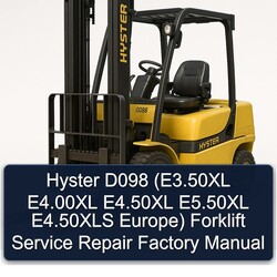 Hyster D098 (e3.50xl E4.00xl E4.50xl E5.50xl E4.50xls Europe) Forklift Service Repair Workshop Manual PDF