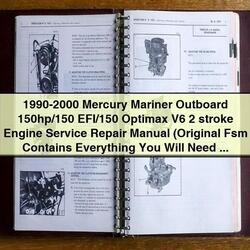 1990-2000 Mercury Mariner Outboard 150hp/150 Efi/150 Optimax V6 2 Stroke Engine (original Fsm Per Service Repair Workshop Manual PDF