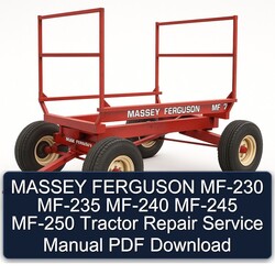 Massey Ferguson MF-230 MF-235 MF-240 MF-245 MF-250 Tractor Service Repair Workshop Manual PDF