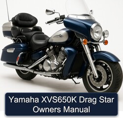 Yamaha XVS Models XVS650K Drag Star Owners Owner's Manual PDF