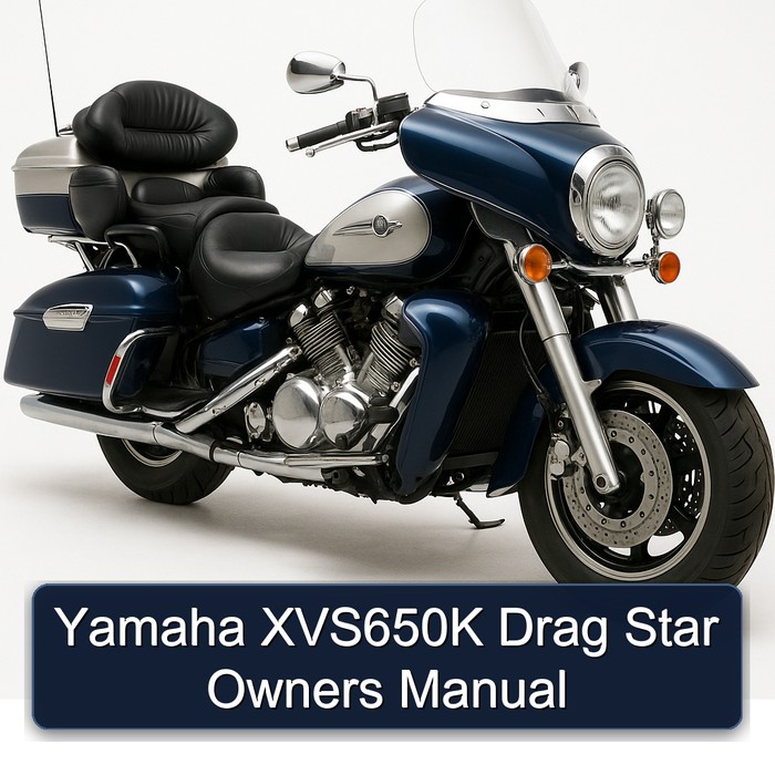 Yamaha XVS Models XVS650K Drag Star Owners Owner's Manual PDF