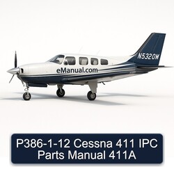 P386-1-12 Cessna 411 IPC Parts 411A Catalog PDF