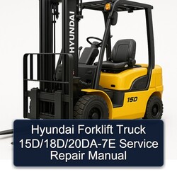 Hyundai Forklift Truck 15d/18d/20da-7e Service Repair Workshop Manual PDF