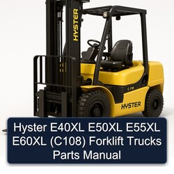 Hyster E40XL E50XL E55XL E60XL (C108) Forklift Trucks Parts Catalog PDF