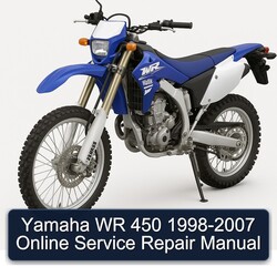 1998-2007 Yamaha WR Models 450 - Online Service Repair Workshop Manual PDF