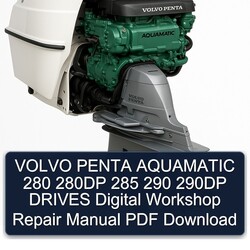 Volvo Penta Aquamatic 280 280DP 285 290 290DP Drives Digital Service Repair Workshop Manual PDF