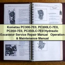 Komatsu PC300-7E0 Pc300lc-7e0 PC350-7E0 Pc350lc-7e0 Hydraulic Excavator Operation Service Repair Workshop Manual PDF