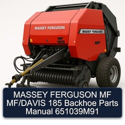 Massey Ferguson MF Mf/davis 185 Backhoe Parts 651039m91 Catalog PDF