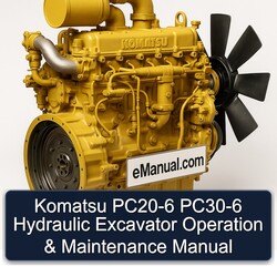 Komatsu PC20-6 PC30-6 Hydraulic Excavator Operation Service Repair Workshop Manual PDF