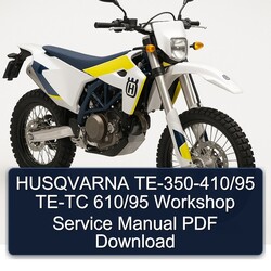 Husqvarna TE Models Te-350-410/95 TE-TC 610/95 Service Repair Workshop Manual PDF