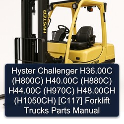 Hyster Challenger H36.00c (H800C) H40.00c (H880C) H44.00c (H970C) H48.00ch (H1050CH) [c117] Forklift Trucks Parts Catalog PDF