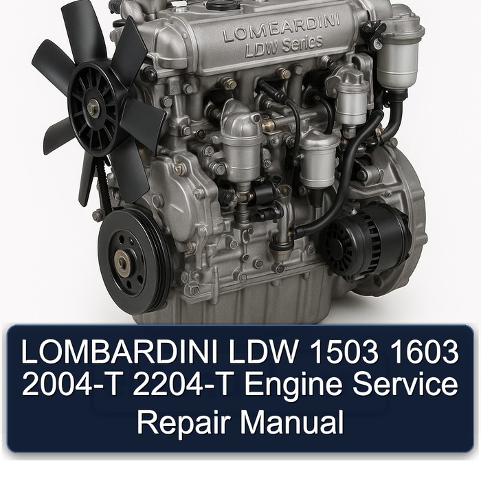 2004 Lombardini LDW Series 1503 1603 -t 2204-T Engine Service Repair Workshop Manual PDF