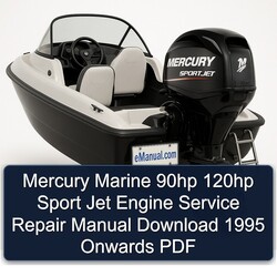 1995 Mercury Marine 90HP 120HP Sport Jet Engine Onwards Service Repair Workshop Manual PDF
