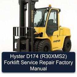 Hyster D174 (R30XMS2) Forklift R30XMS2 Service Repair Workshop Manual PDF